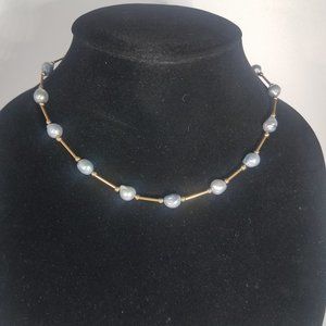 Gold And Pearl Necklace